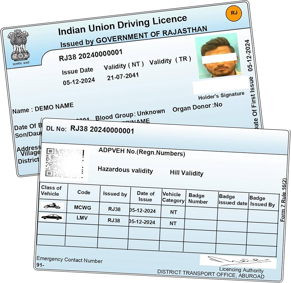 Driving Licence without Chip Card
